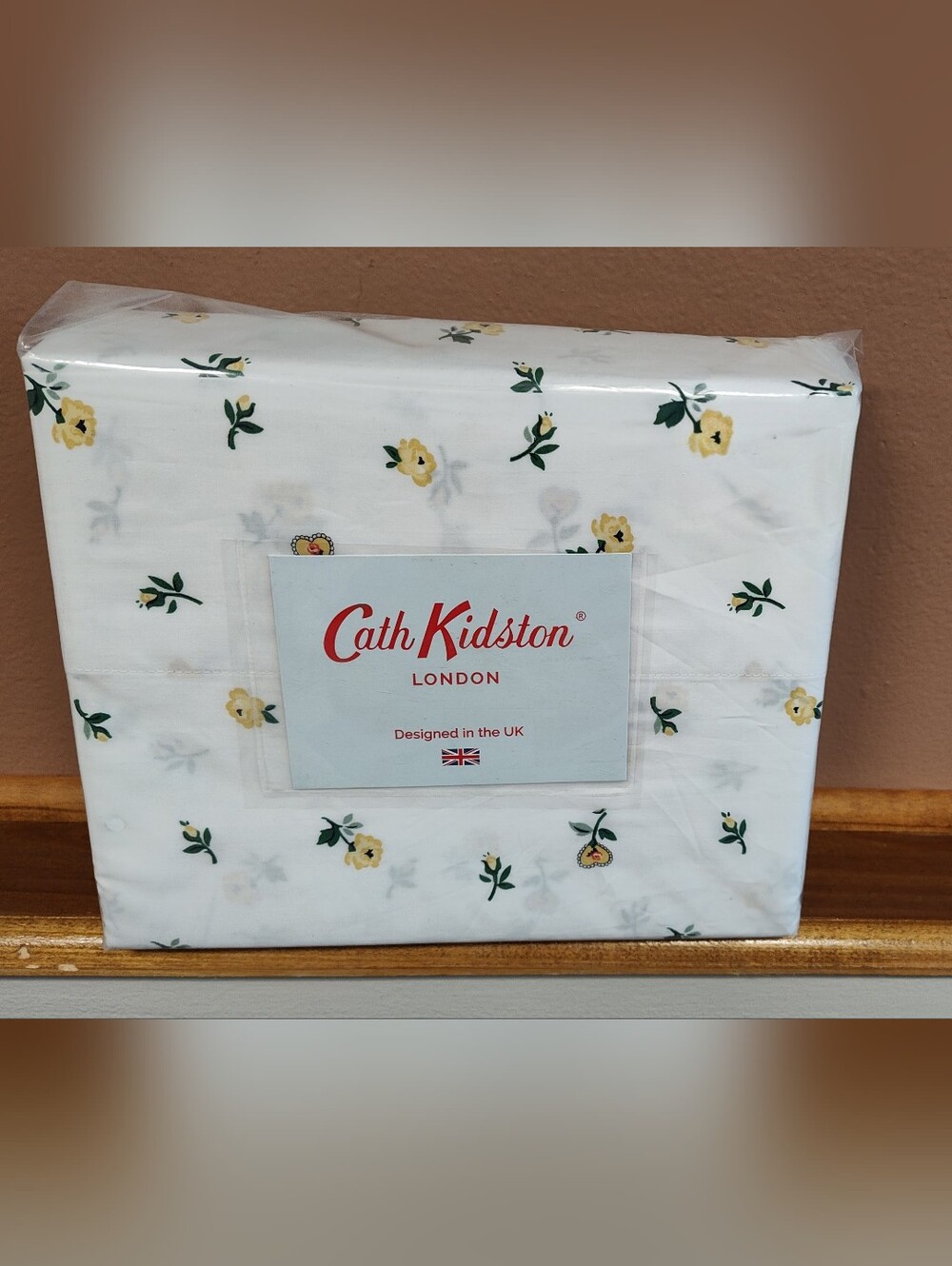 NWT! Cath Kidston Twin Size Sheet Set - Lace Ditsy Lemon - 100% Cotton